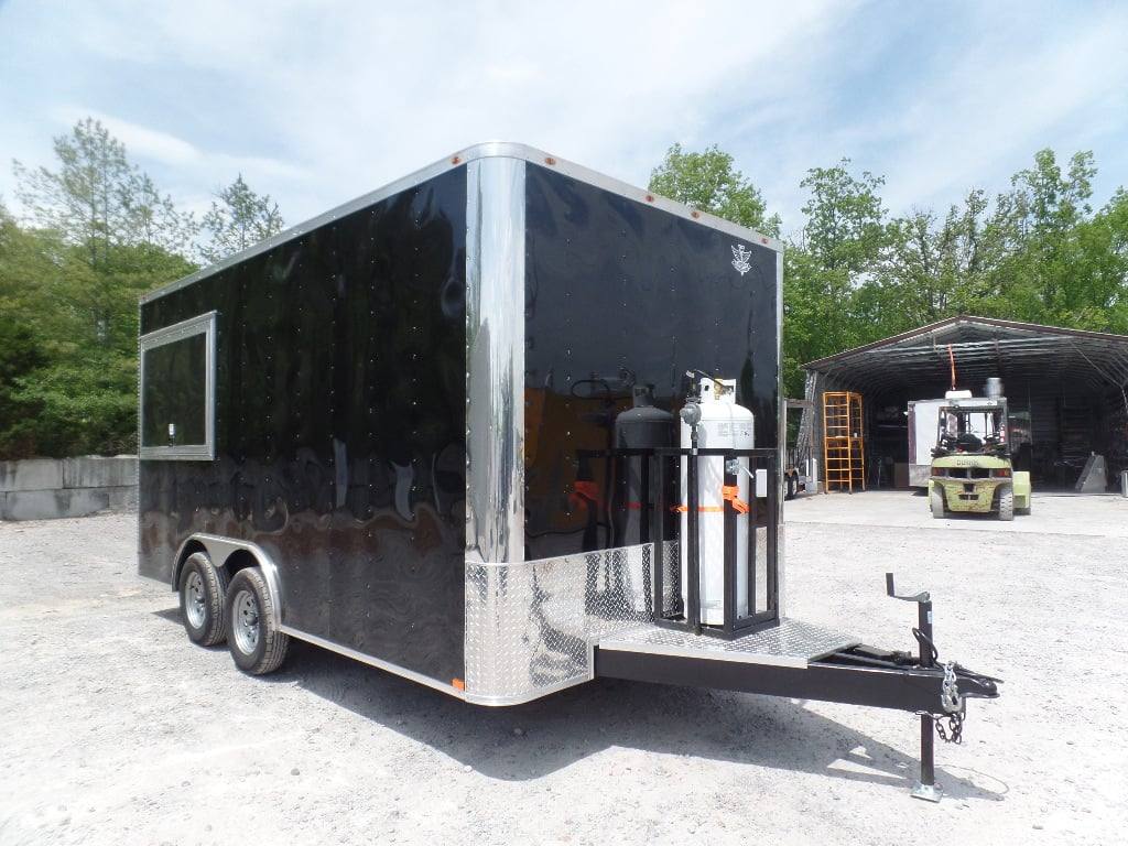 81-8.5-x-16-black-flat-front-concession-food-trailer-with-appliances-4.jpg 8.5' x 16' Black Flat Front Concession Food Trailer With Appliances