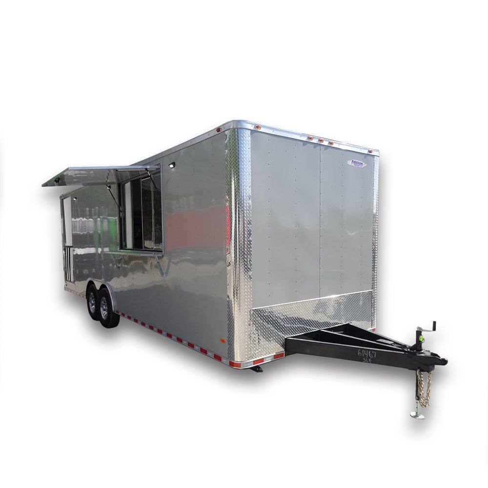 810-8.5-x-26-dove-grey-flat-nose-concession-food-trailer-1.jpg 8.5' x 26' Dove Grey Flat Nose Concession Food Trailer