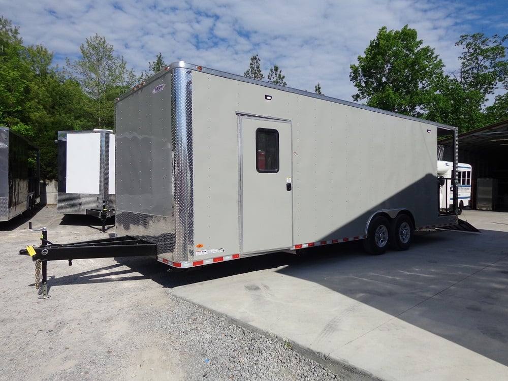 810-8.5-x-26-dove-grey-flat-nose-concession-food-trailer-14.jpg 8.5' x 26' Dove Grey Flat Nose Concession Food Trailer