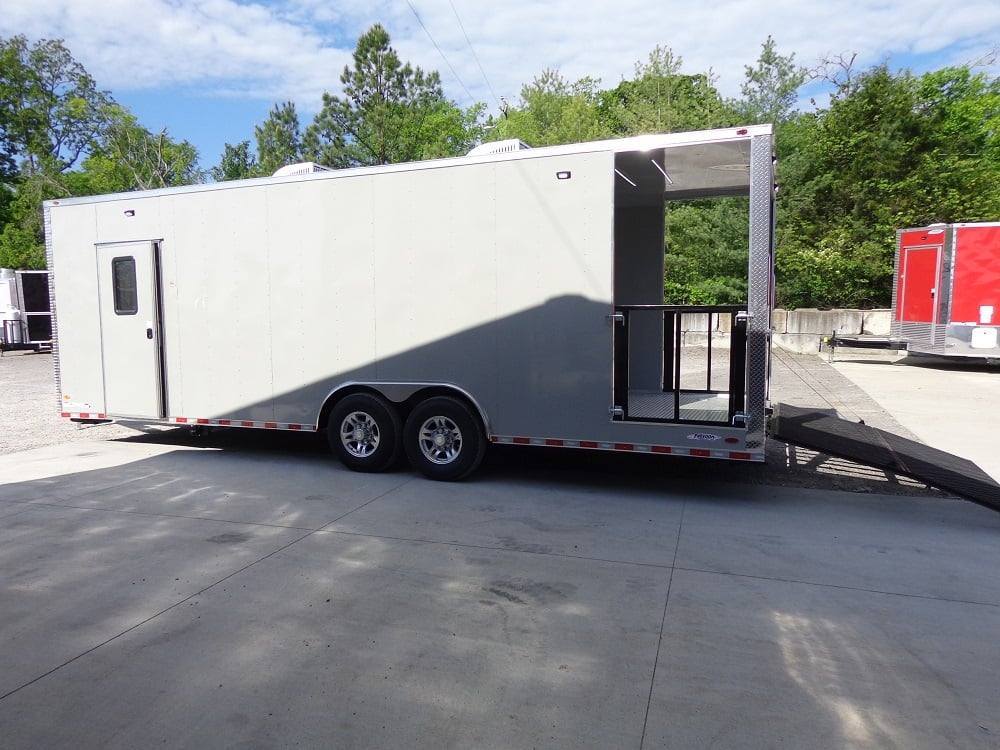 810-8.5-x-26-dove-grey-flat-nose-concession-food-trailer-18.jpg 8.5' x 26' Dove Grey Flat Nose Concession Food Trailer