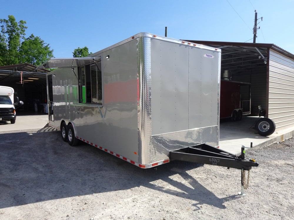 810-8.5-x-26-dove-grey-flat-nose-concession-food-trailer-2.jpg 8.5' x 26' Dove Grey Flat Nose Concession Food Trailer