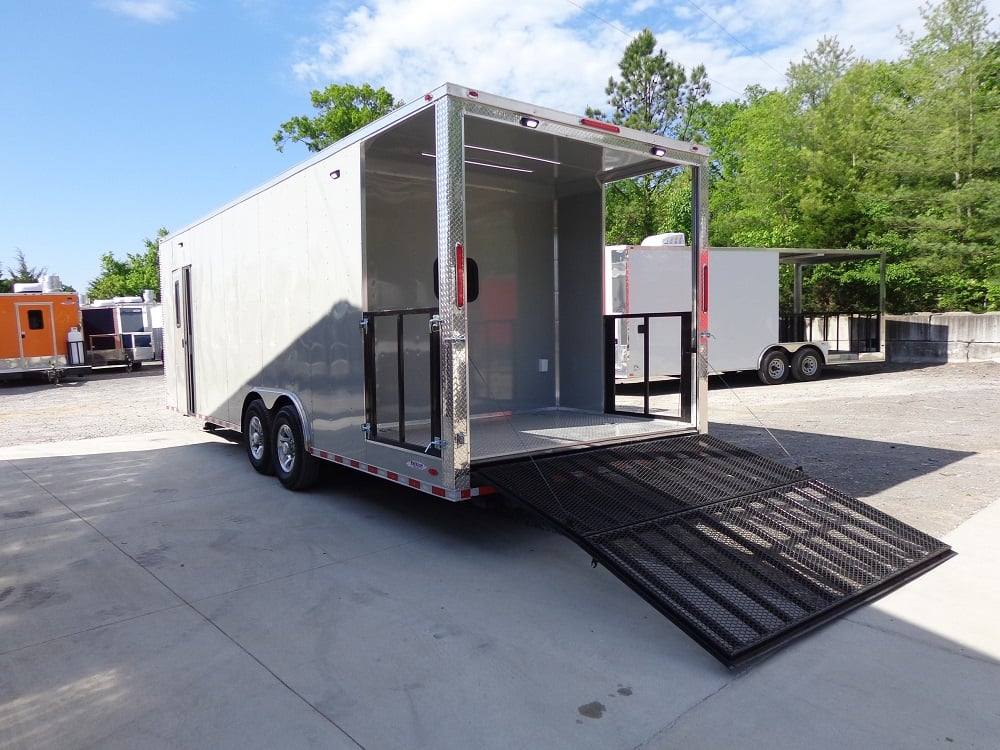 810-8.5-x-26-dove-grey-flat-nose-concession-food-trailer-20.jpg 8.5' x 26' Dove Grey Flat Nose Concession Food Trailer