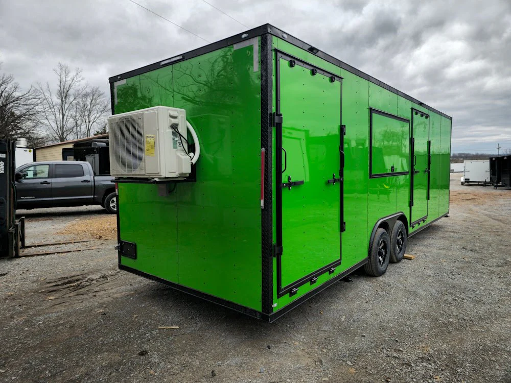 8.5' X 26' Lime Green Arcade Gaming Concession Trailer