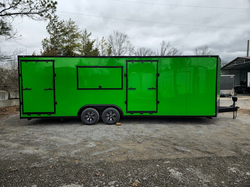 8.5' X 26' Lime Green Arcade Gaming Concession Trailer