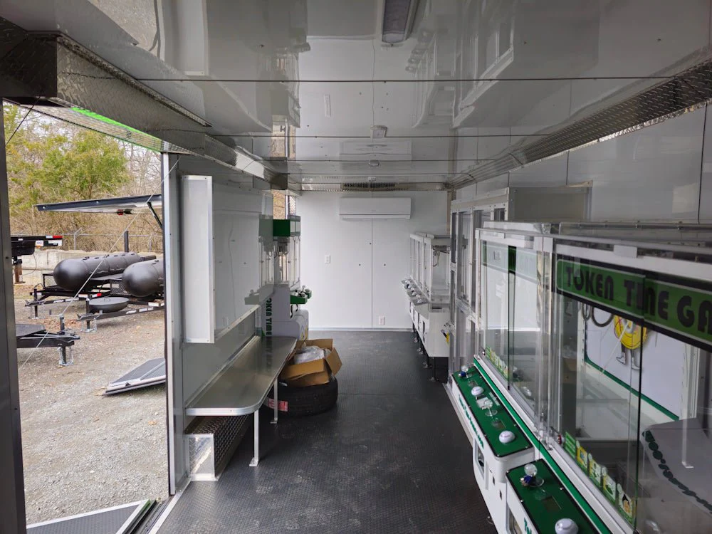 8.5' X 26' Lime Green Arcade Gaming Concession Trailer