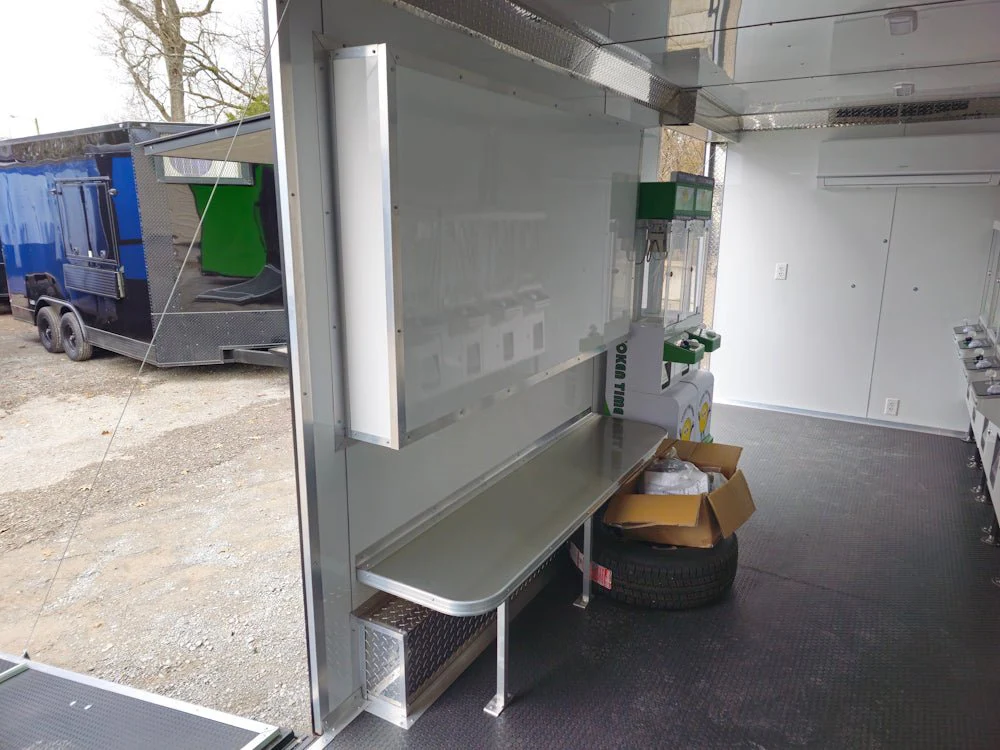 8.5' X 26' Lime Green Arcade Gaming Concession Trailer