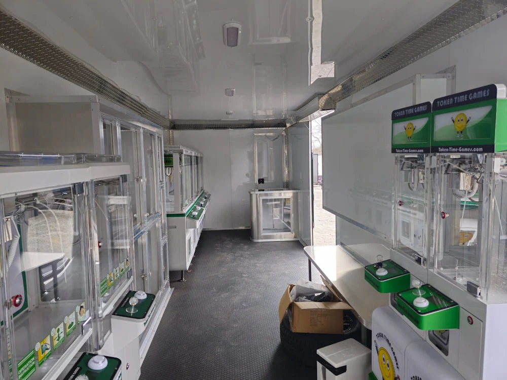 8.5' X 26' Lime Green Arcade Gaming Concession Trailer