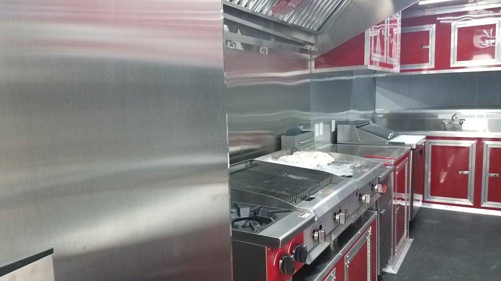 813-8.5-x-26-red-black-bbq-porch-concession-trailer-with-appliances-15.jpg 8.5' x 26' Red & Black BBQ Porch Concession Trailer With Appliances
