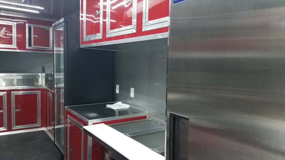 813-8.5-x-26-red-black-bbq-porch-concession-trailer-with-appliances-17.jpg 8.5' x 26' Red & Black BBQ Porch Concession Trailer With Appliances