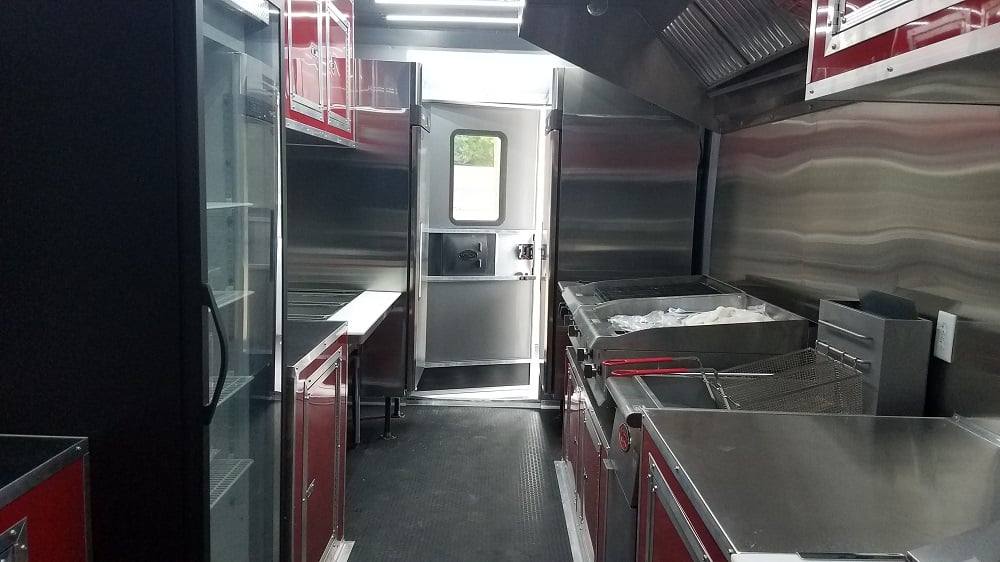 813-8.5-x-26-red-black-bbq-porch-concession-trailer-with-appliances-18.jpg 8.5' x 26' Red & Black BBQ Porch Concession Trailer With Appliances
