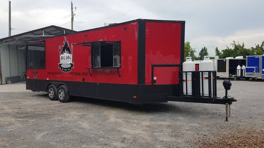 813-8.5-x-26-red-black-bbq-porch-concession-trailer-with-appliances-19.jpg 8.5' x 26' Red & Black BBQ Porch Concession Trailer With Appliances