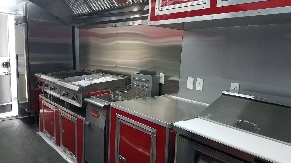 813-8.5-x-26-red-black-bbq-porch-concession-trailer-with-appliances-20.jpg 8.5' x 26' Red & Black BBQ Porch Concession Trailer With Appliances