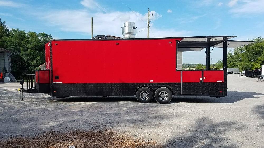 813-8.5-x-26-red-black-bbq-porch-concession-trailer-with-appliances-35.jpg 8.5' x 26' Red & Black BBQ Porch Concession Trailer With Appliances