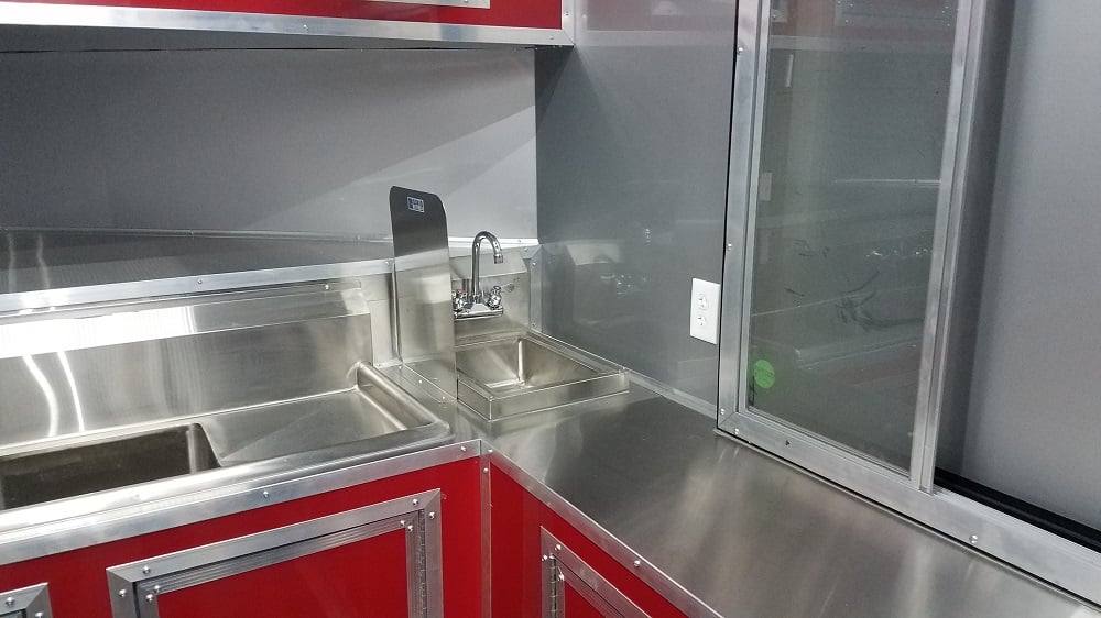 813-8.5-x-26-red-black-bbq-porch-concession-trailer-with-appliances-9.jpg 8.5' x 26' Red & Black BBQ Porch Concession Trailer With Appliances