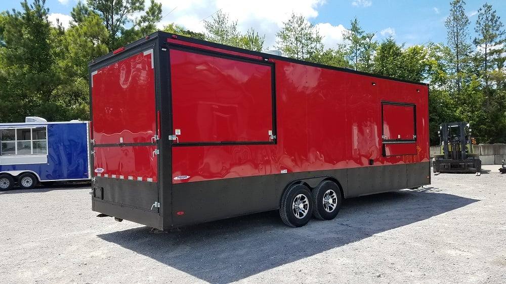 814-8.5-x-26-red-black-porch-style-concession-food-trailer-12.jpg 8.5' x 26' Red & Black Porch Style Concession Food Trailer