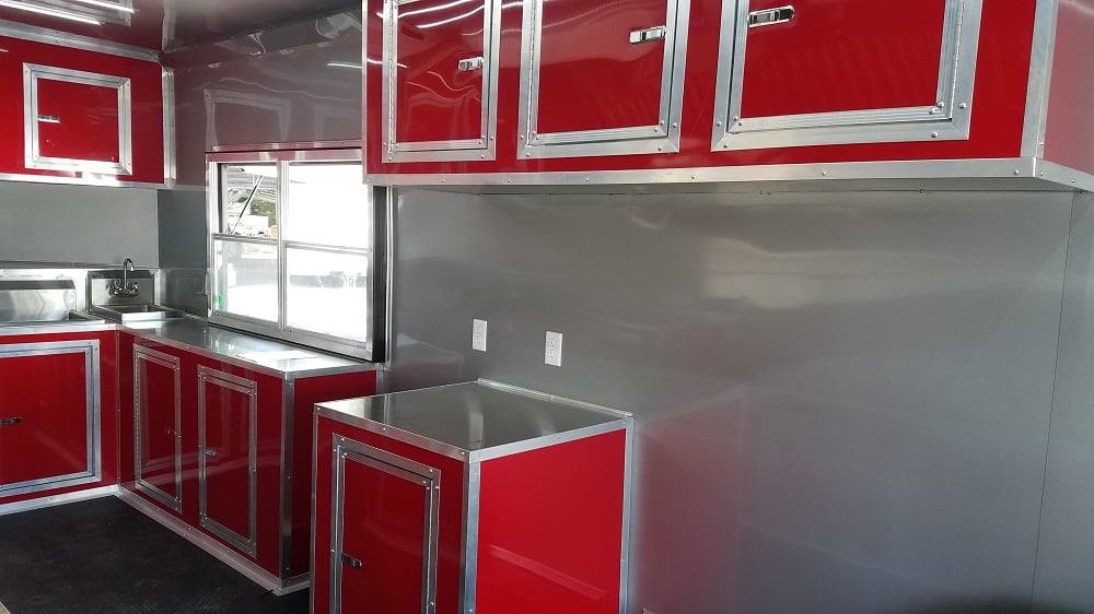 814-8.5-x-26-red-black-porch-style-concession-food-trailer-21.jpg 8.5' x 26' Red & Black Porch Style Concession Food Trailer