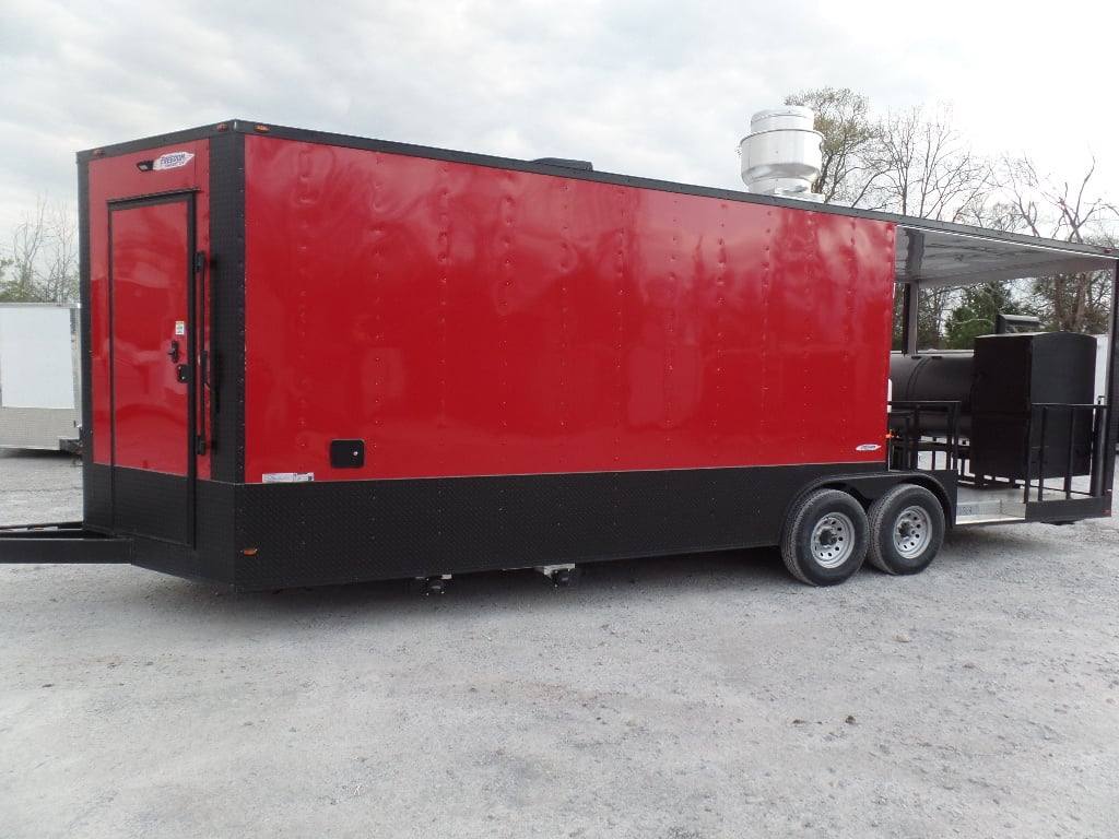 815-8.5-x-26-red-and-black-concession-bbq-food-trailer-with-appliances-13.jpg 8.5' x 26' Red And Black Concession BBQ Food Trailer With Appliances