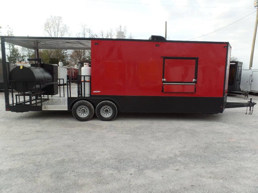 815-8.5-x-26-red-and-black-concession-bbq-food-trailer-with-appliances-25.jpg 8.5' x 26' Red And Black Concession BBQ Food Trailer With Appliances