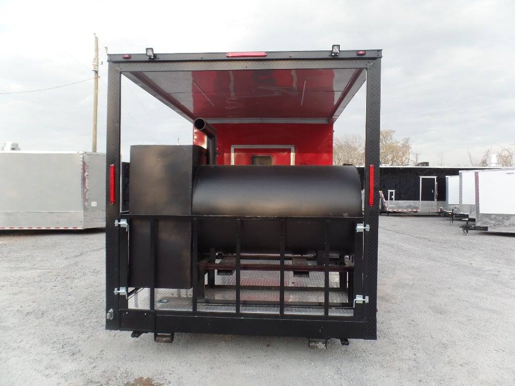 815-8.5-x-26-red-and-black-concession-bbq-food-trailer-with-appliances-3.jpg 8.5' x 26' Red And Black Concession BBQ Food Trailer With Appliances