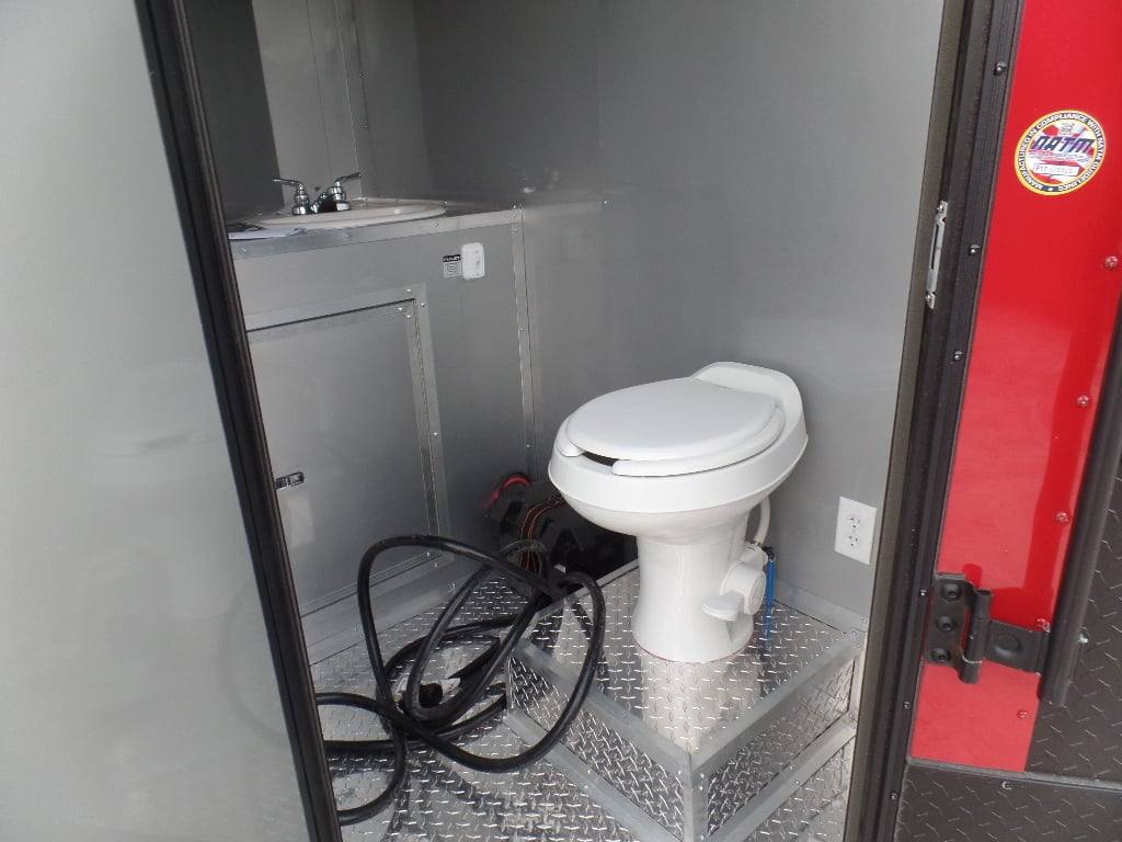 815-8.5-x-26-red-and-black-concession-bbq-food-trailer-with-appliances-38.jpg 8.5' x 26' Red And Black Concession BBQ Food Trailer With Appliances