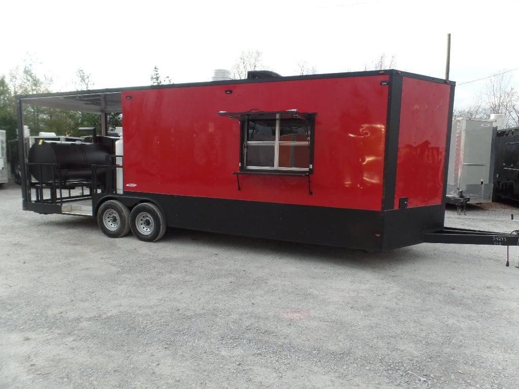 816-8.5-x-26-red-and-black-concession-food-trailer-with-appliances-7.jpg 8.5' x 26' Red And Black Concession Food Trailer With Appliances