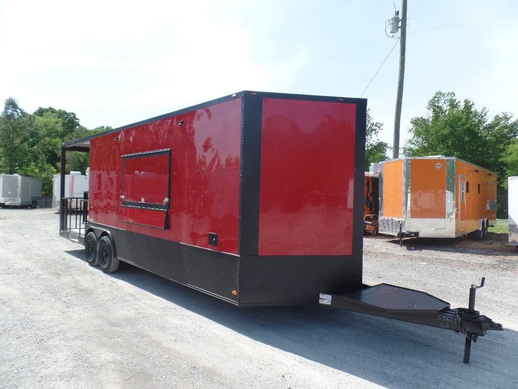 817-8.5-x-26-red-bbq-event-catering-concession-food-trailer-10.jpg 8.5' x 26' Red BBQ Event Catering Concession Food Trailer