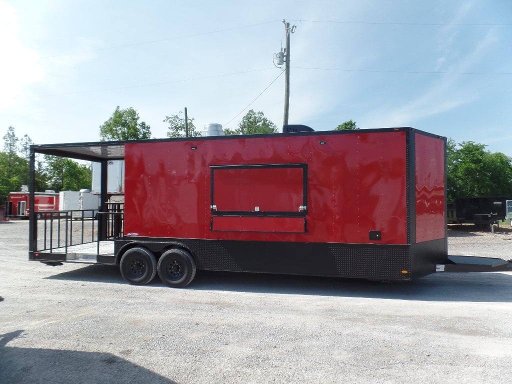 817-8.5-x-26-red-bbq-event-catering-concession-food-trailer-14.jpg 8.5' x 26' Red BBQ Event Catering Concession Food Trailer