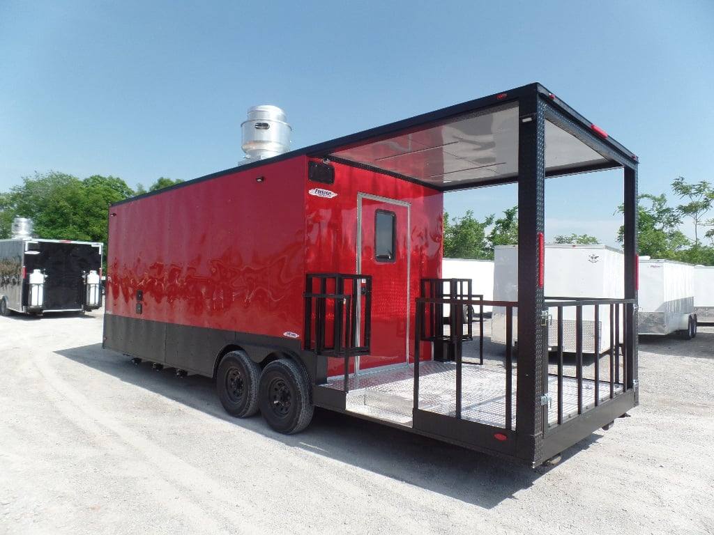 817-8.5-x-26-red-bbq-event-catering-concession-food-trailer-15.jpg 8.5' x 26' Red BBQ Event Catering Concession Food Trailer