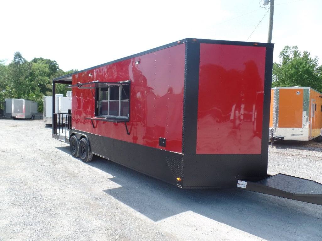 817-8.5-x-26-red-bbq-event-catering-concession-food-trailer-16.jpg 8.5' x 26' Red BBQ Event Catering Concession Food Trailer