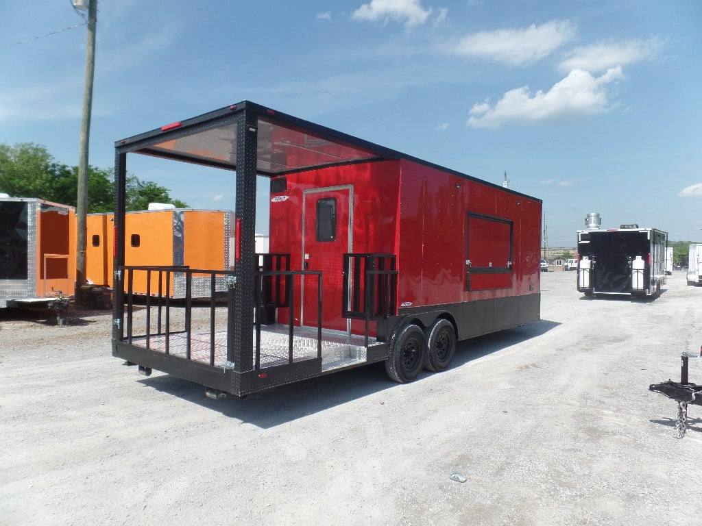 817-8.5-x-26-red-bbq-event-catering-concession-food-trailer-20.jpg 8.5' x 26' Red BBQ Event Catering Concession Food Trailer