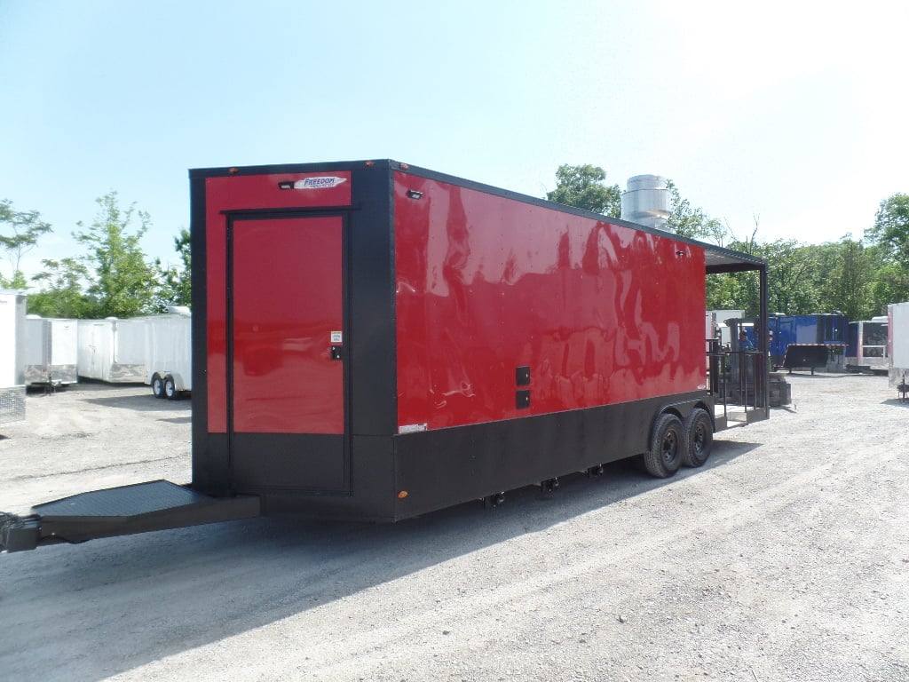 817-8.5-x-26-red-bbq-event-catering-concession-food-trailer-7.jpg 8.5' x 26' Red BBQ Event Catering Concession Food Trailer
