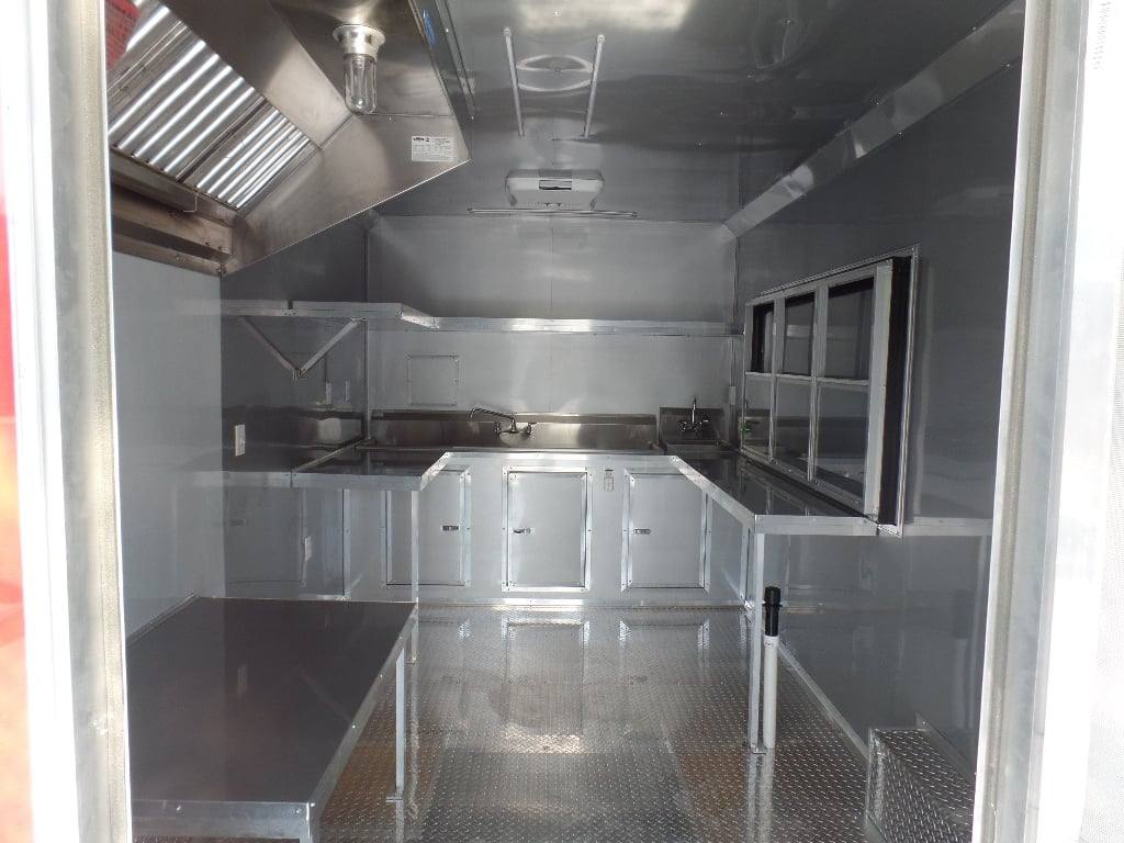 817-8.5-x-26-red-bbq-event-catering-concession-food-trailer-8.jpg 8.5' x 26' Red BBQ Event Catering Concession Food Trailer