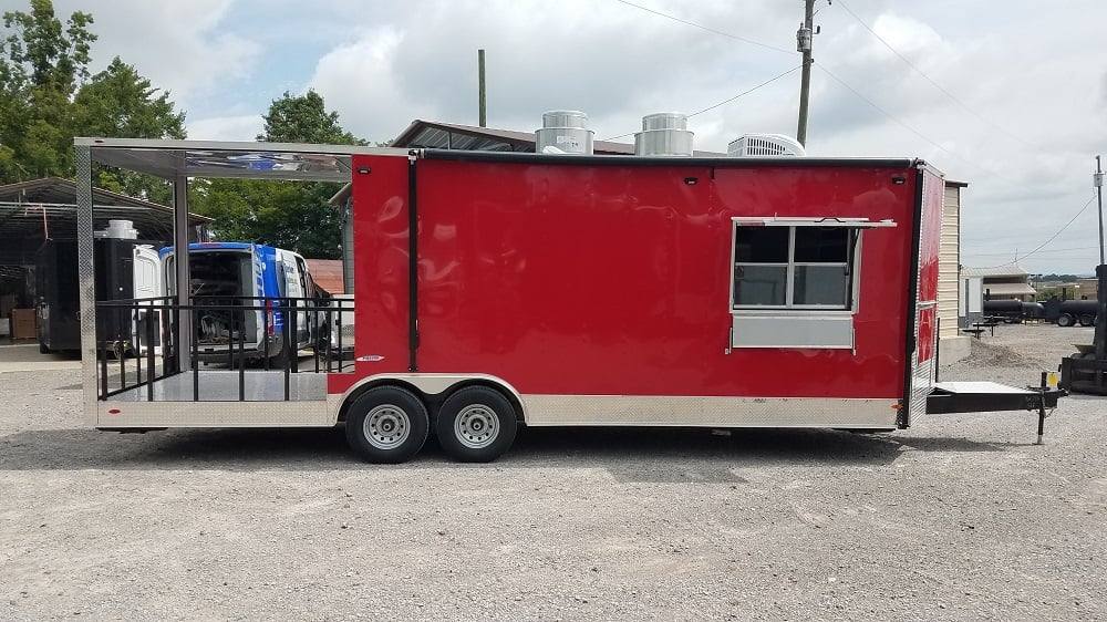 818-8.5-x-26-red-concession-bbq-food-event-catering-trailer-11.jpg 8.5' x 26' Red Concession BBQ Food Event Catering Trailer