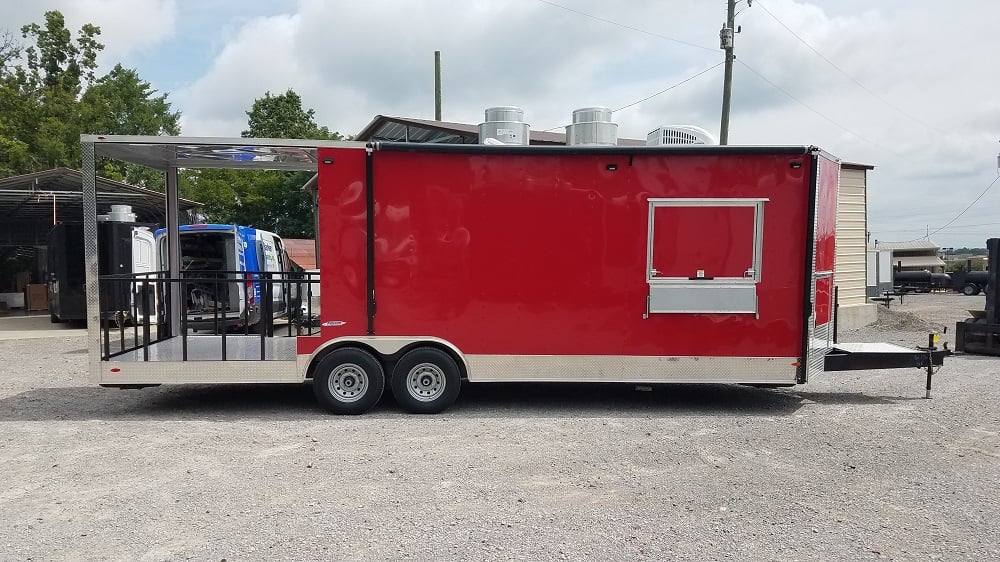 818-8.5-x-26-red-concession-bbq-food-event-catering-trailer-13.jpg 8.5' x 26' Red Concession BBQ Food Event Catering Trailer