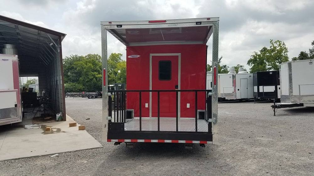 818-8.5-x-26-red-concession-bbq-food-event-catering-trailer-4.jpg 8.5' x 26' Red Concession BBQ Food Event Catering Trailer