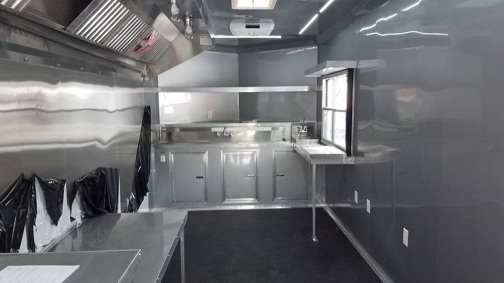 818-8.5-x-26-red-concession-bbq-food-event-catering-trailer-5.jpg 8.5' x 26' Red Concession BBQ Food Event Catering Trailer