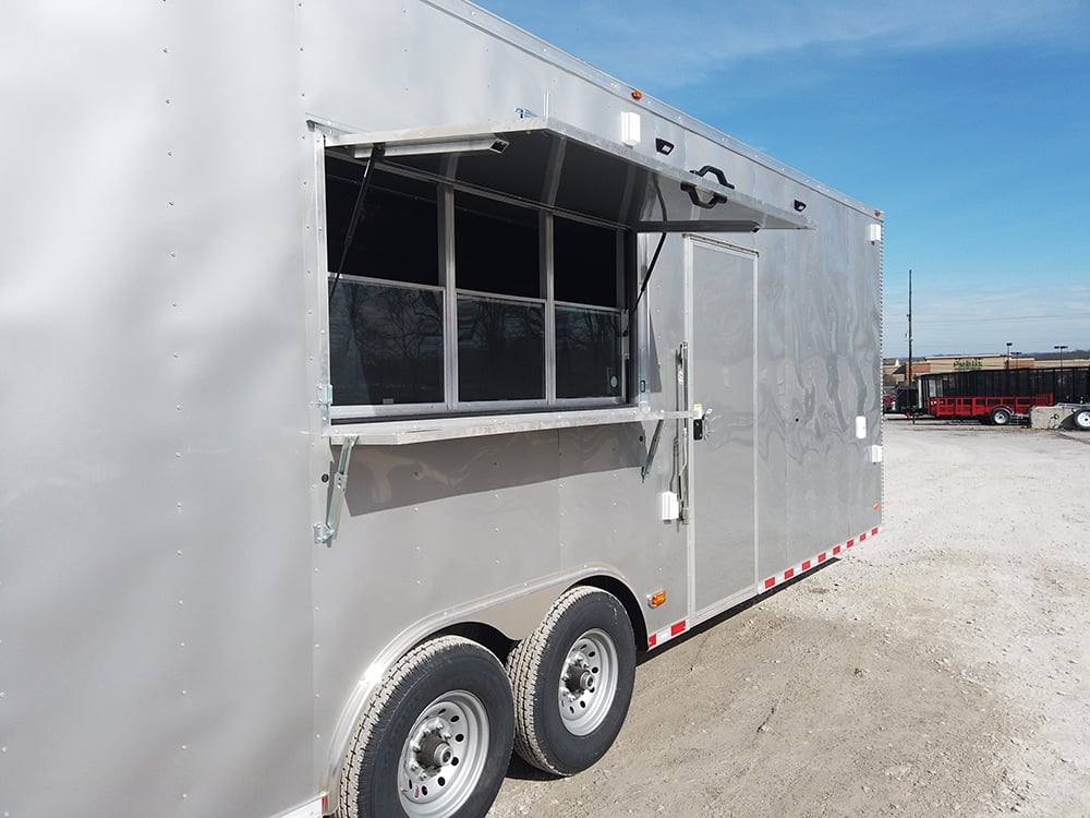 819-8.5-x-26-silver-frost-concession-food-trailer-2.jpg 8.5' x 26' Silver Frost Concession Food Trailer