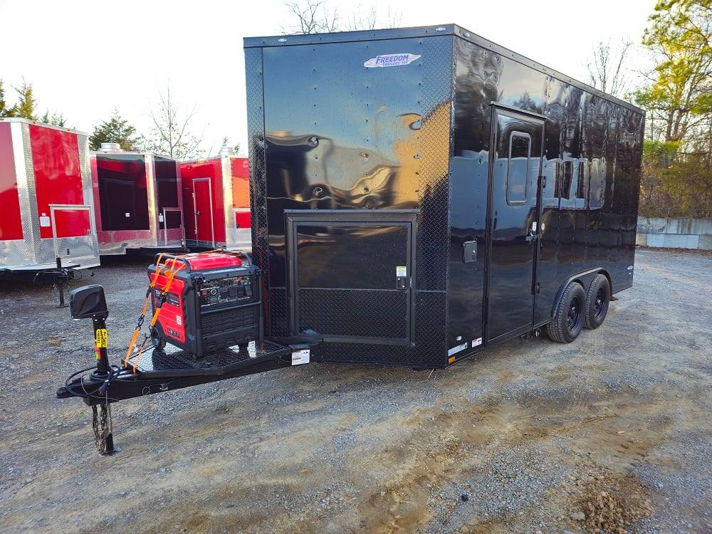 82-8.5-x-16-black-food-event-catering-concession-trailer-8.jpg 8.5' X 16' Black Food Event Catering Concession Trailer