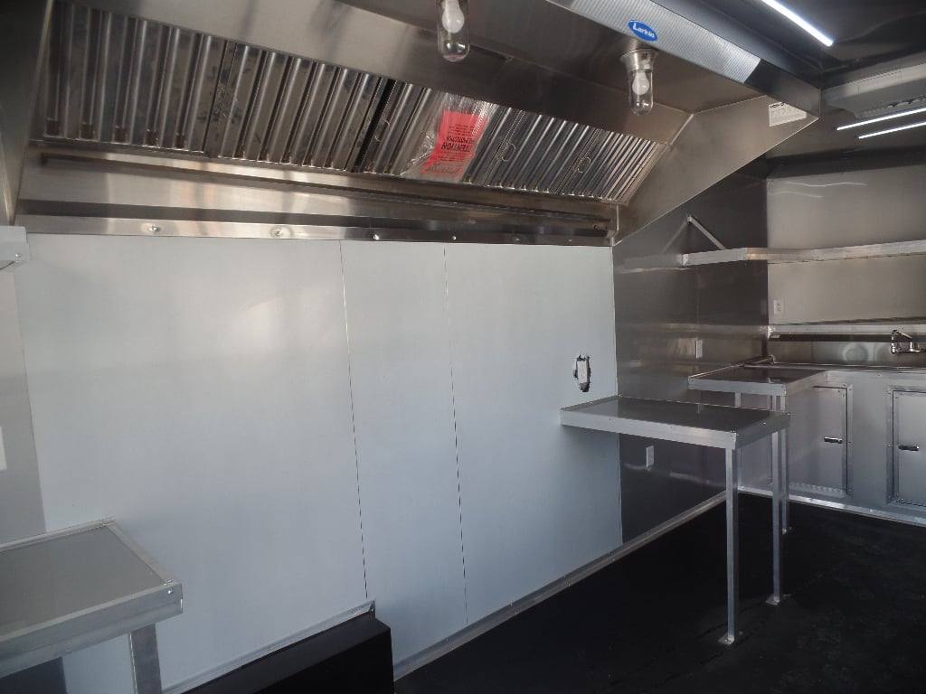 8.5' x 26' White BBQ Porch Concession Food Trailer