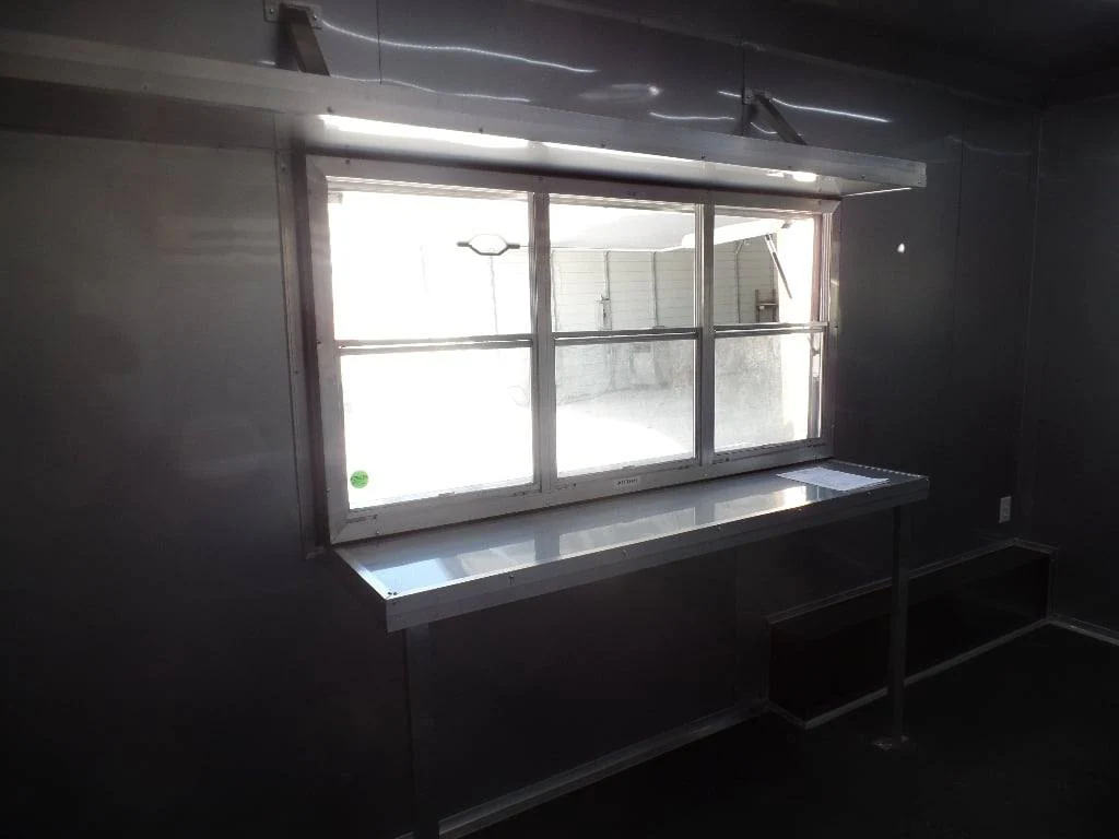8.5' x 26' White BBQ Porch Concession Food Trailer