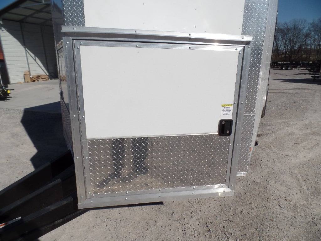 8.5' x 26' White BBQ Porch Concession Food Trailer