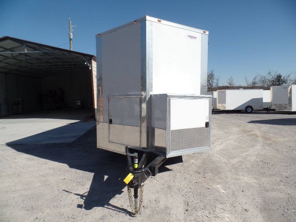 8.5' x 26' White BBQ Porch Concession Food Trailer