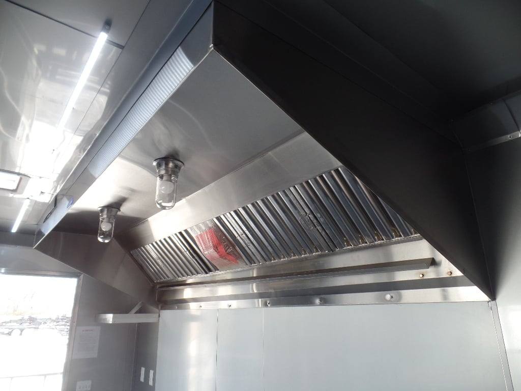 8.5' x 26' White BBQ Porch Concession Food Trailer