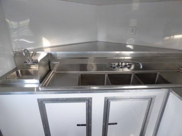 823-8.5-x-26-white-catering-event-concession-bbq-food-trailer-2.jpg 8.5' x 26' White Catering Event Concession BBQ Food Trailer