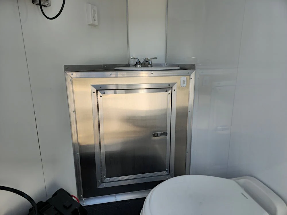 8.5' X 26' White With Blackout Concession Trailer Beverage & Soft Serve Catering