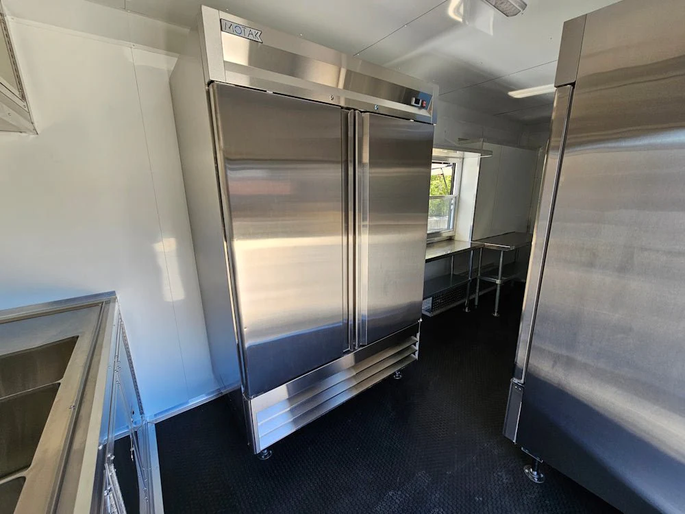 8.5' X 26' White With Blackout Concession Trailer Beverage & Soft Serve Catering