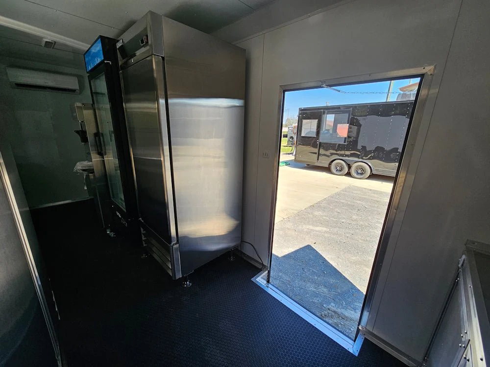 8.5' X 26' White With Blackout Concession Trailer Beverage & Soft Serve Catering