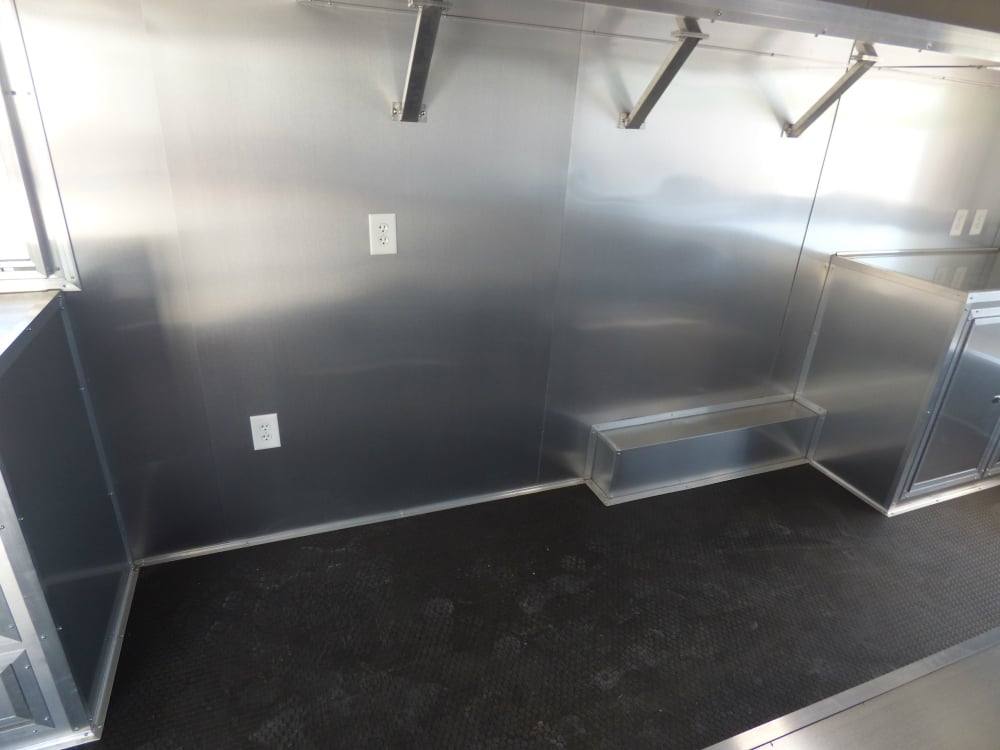 8.5' x 27' Concession Trailer Silver Frost BBQ Food Event Catering