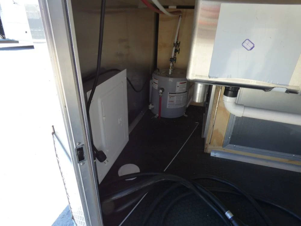 8.5' x 27' Concession Trailer Silver Frost BBQ Food Event Catering