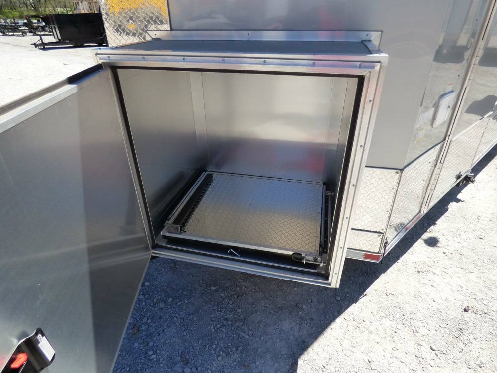 8.5' x 27' Concession Trailer Silver Frost BBQ Food Event Catering